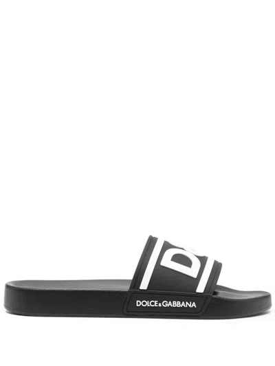 DOLCE & GABBANA DOLCE & GABBANA DG LOGO POOL SLIDES
