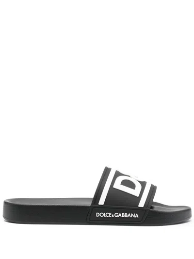 DOLCE & GABBANA DOLCE & GABBANA DG LOGO POOL SLIDES