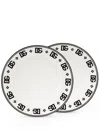 Dolce & Gabbana White Dg Plates Set In Weiss