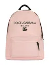 Dolce & Gabbana Logo-print Backpack In Pink