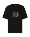 Dolce & Gabbana Embroidered Logo T-shirt In Black