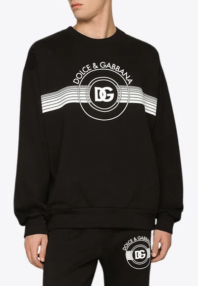 DOLCE & GABBANA DG LOGO PRINT CREWNECK SWEATSHIRT