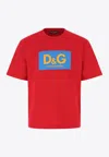 Dolce & Gabbana Dg Logo Print Crewneck T-shirt In Red