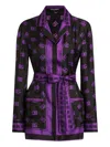 Dolce & Gabbana Dg All-over Print Silk Twill Vanity Shirt In Black