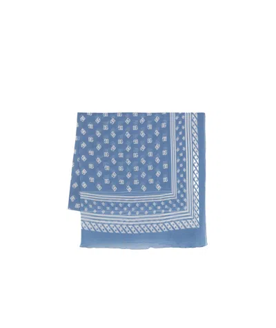 DOLCE & GABBANA DG LOGO-PRINT SILK SCARF