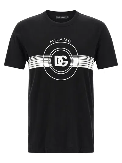 DOLCE & GABBANA DG LOGO PRINT T-SHIRT WHITE/BLACK