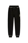 Dolce & Gabbana Jogging Pants With Heraldic Dg Logo In Nero