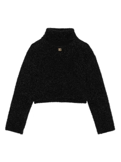 Dolce & Gabbana Kids' Dg Logo Pullover Top In Black