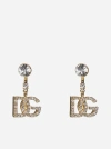 DOLCE & GABBANA DG LOGO RHINESTONE EARRINGS