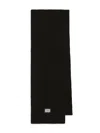 Dolce & Gabbana Logo-embellished Wool Scarf In Black