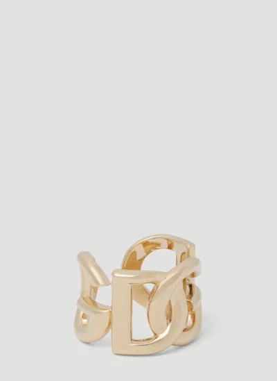 Dolce & Gabbana Dg Logo Ring In Gold