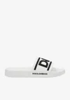 Dolce & Gabbana Logo-print Rubber Slides In White