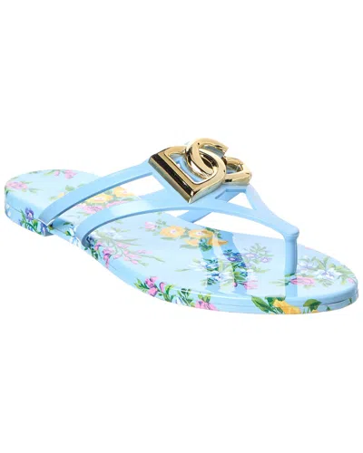 Dolce & Gabbana Dg Logo Sandal In Blue