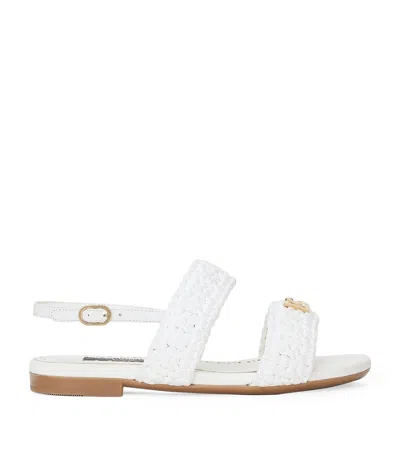 Dolce & Gabbana Kids' Dg Logo Sandals In White