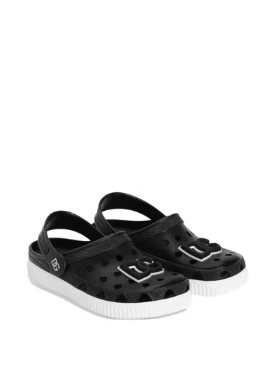 Dolce & Gabbana Kids' Dg-logo Sandals In Black