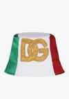 Dolce & Gabbana Dg Logo Satin Bucket Hat In Multicolor