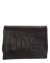 Dolce & Gabbana Dg Logo Satin Pouch In Black