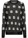 Dolce & Gabbana Langarmshirt Mit Logo-print In Black