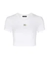 Dolce & Gabbana Short Jersey T-shirt With Dg Logo In White