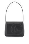 Dolce & Gabbana Black Dg Logo Leather Shoulder Bag In Black