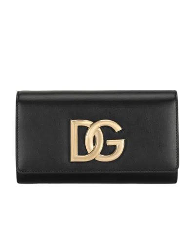 Dolce & Gabbana Calfskin Shoulder Bag Color Black