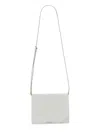 Dolce & Gabbana White Dg Logo Leather Cross Body Bag In White