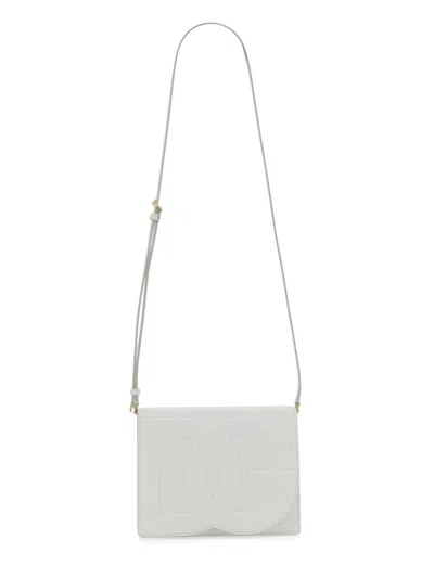 Dolce & Gabbana Dg Logo Shoulder Bag In White
