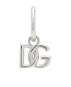 Dolce & Gabbana Silver Dg Logo Single Earring In White