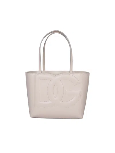 Dolce & Gabbana Dg Logo Small Ivory Bag In White