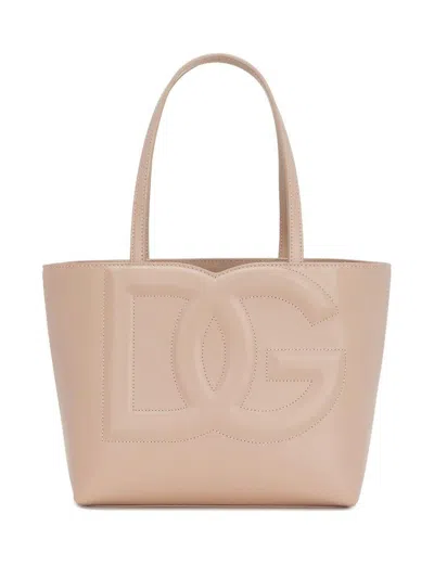 Dolce & Gabbana Dg Logo Small Leather Tote Bag