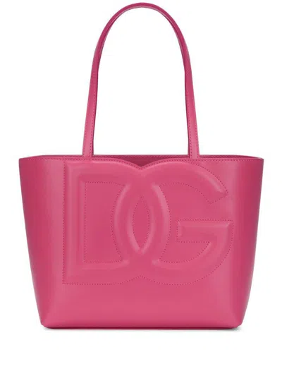 Dolce & Gabbana Dg Logo Small Shopping Bag In Pink