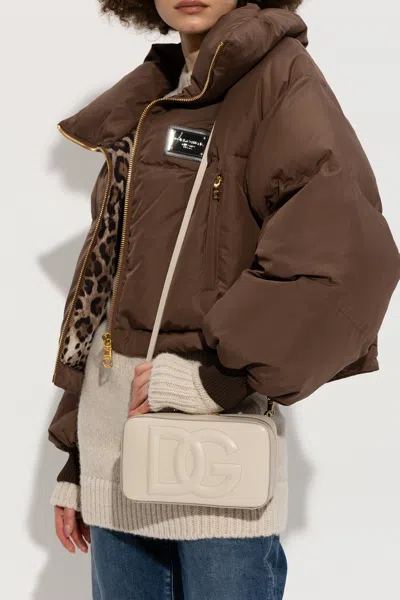 Dolce & Gabbana 'dg Logo Small' Shoulder Bag In Cream