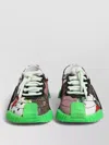 Dolce & Gabbana Dg Logo Sneaker Leopard Cherry Pattern In Green