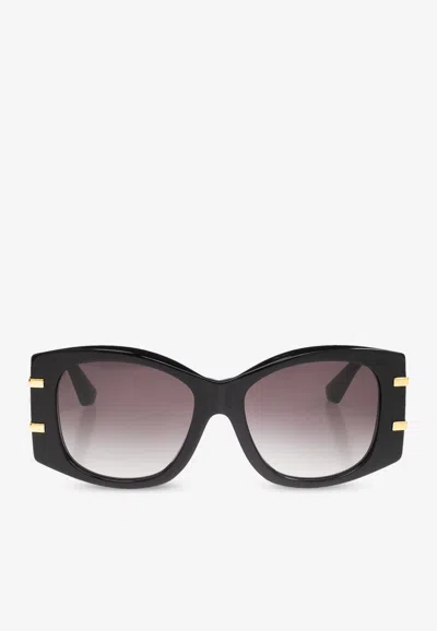 Dolce & Gabbana Dg Logo Square Sunglasses In Gray