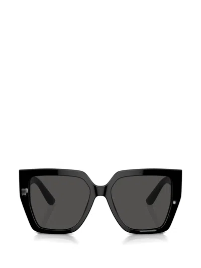 Dolce & Gabbana Dg Logo Square-frame Sunglasses In Black
