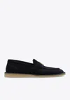 Dolce & Gabbana Logo-lettering Loafers In Navy
