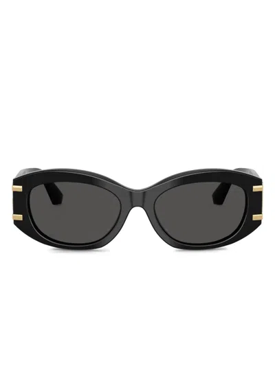 Dolce & Gabbana Dg Logo Sunglasses In Black