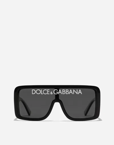 Dolce & Gabbana Dg Logo Sunglasses In Black