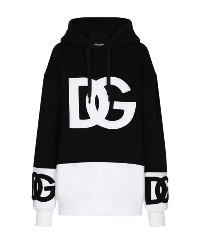 DOLCE & GABBANA DG LOGO SWEATER MINI DRESS