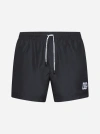 Dolce & Gabbana Logo-print Swim Shorts In Black