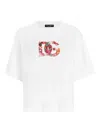 Dolce & Gabbana Short Sleeve Floral Logo T-shirt In Multi