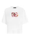 Dolce & Gabbana Short Sleeve Floral Logo T-shirt In Multi