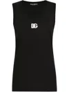 Dolce & Gabbana Dg Logo Tank Top In Black