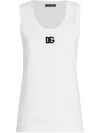 Dolce & Gabbana Dg Logo Tank Top In White