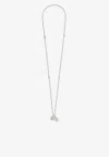Dolce & Gabbana Dg Logo Teardrop Pendant Necklace In Metallic