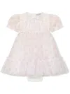 Dolce & Gabbana All Over Logo-print Tulle Dress In White