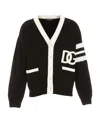 Dolce & Gabbana Man Cardigan Black Size Xl Virgin Wool, Wool, Acrylic, Polyester In Black