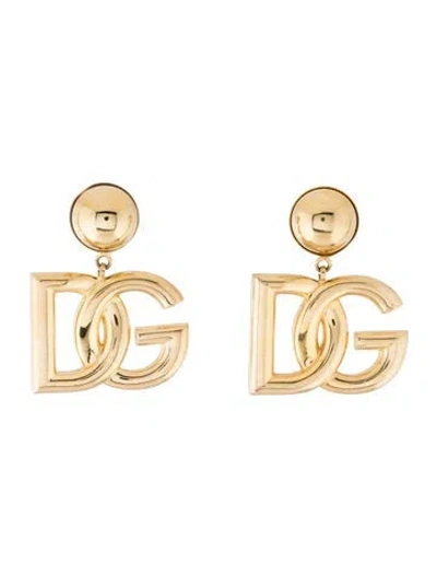 Pre-owned Dolce & Gabbana Dg Logo With Clip-on Earrings In Multicolor