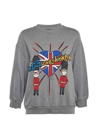 Pre-owned Dolce & Gabbana Dg Loves London Sweatshirt In Gray