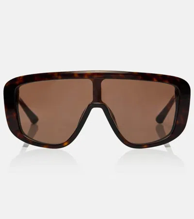 Dolce & Gabbana Dg Marlene Shield Sunglasses In Brown